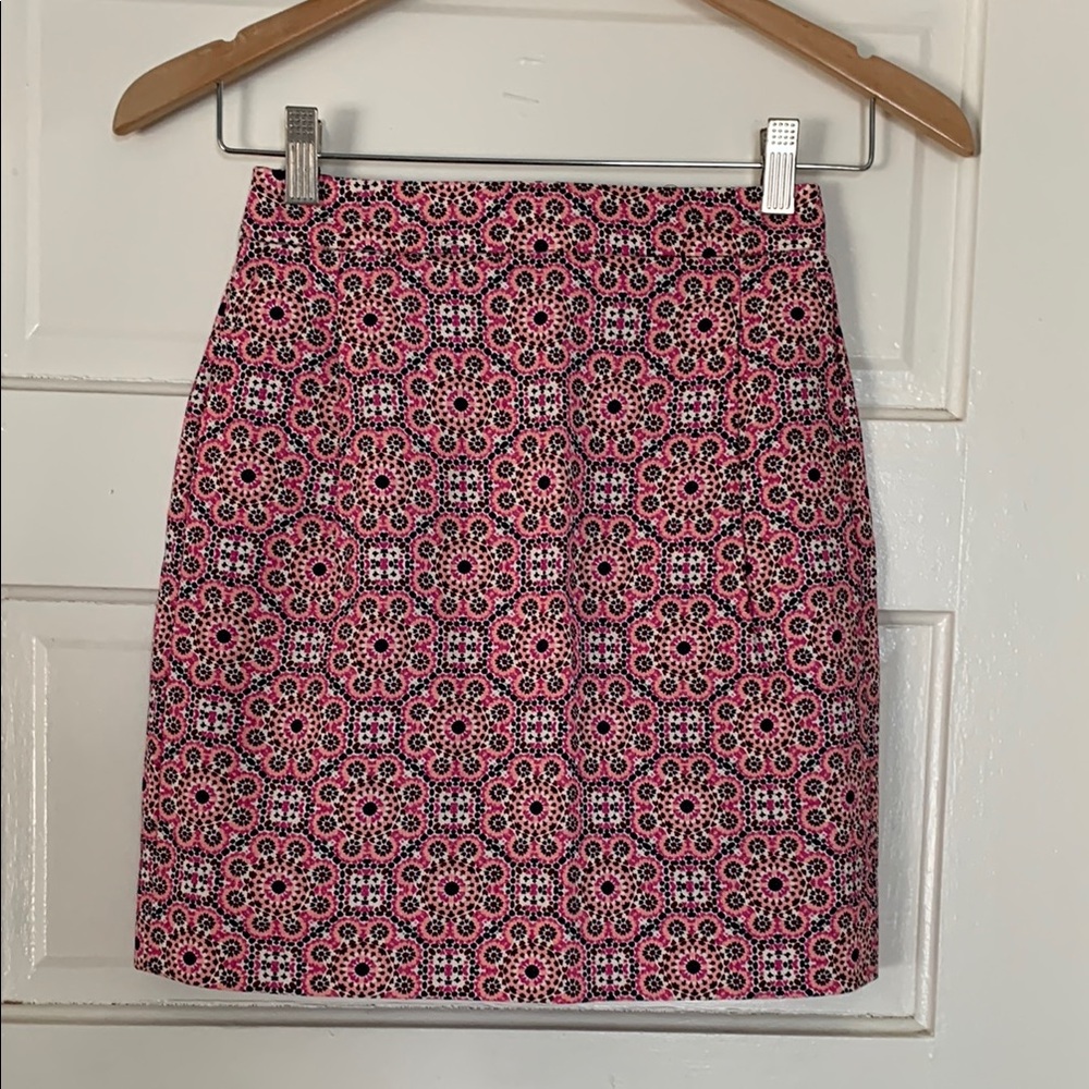 J. Crew Pink A-line Mini Skirt Work